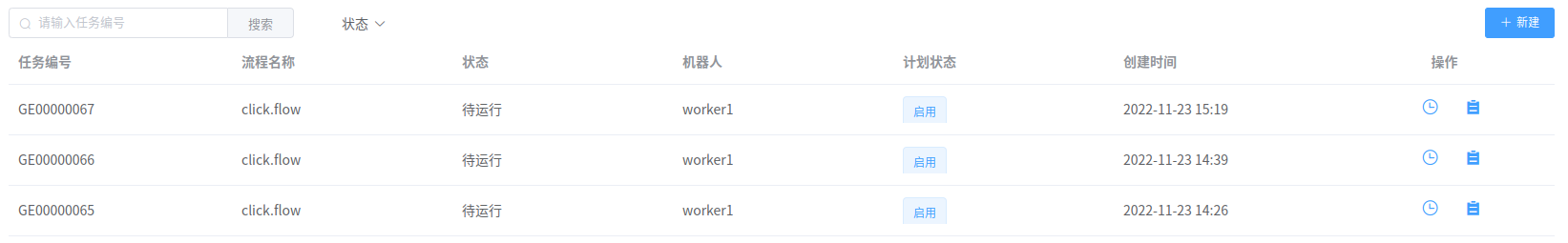 流程列表